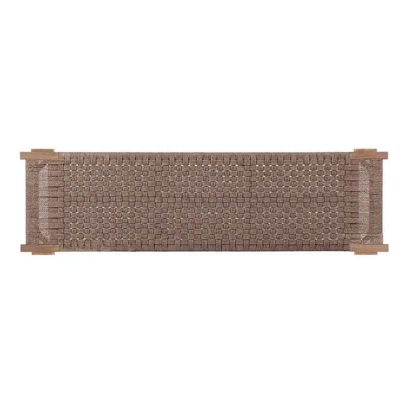 Moxie Outdoor Bench - Dark Textured Woven