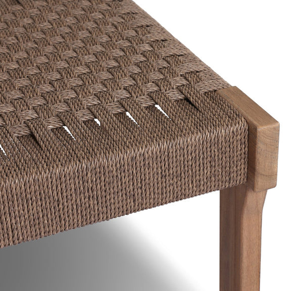 Moxie Outdoor Accent Stool - Dark Textured Woven