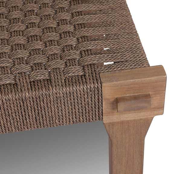 Moxie Outdoor Accent Stool - Dark Textured Woven
