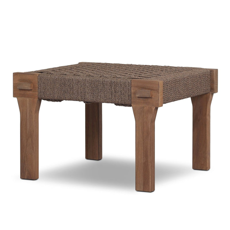 Moxie Outdoor Accent Stool - Dark Textured Woven