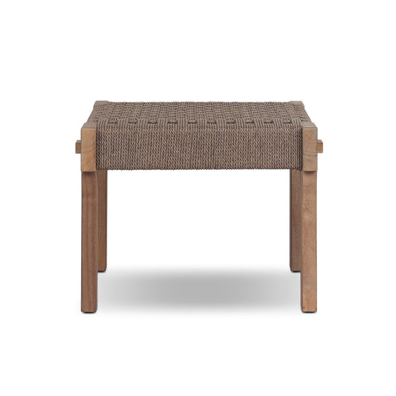 Moxie Outdoor Accent Stool - Dark Textured Woven