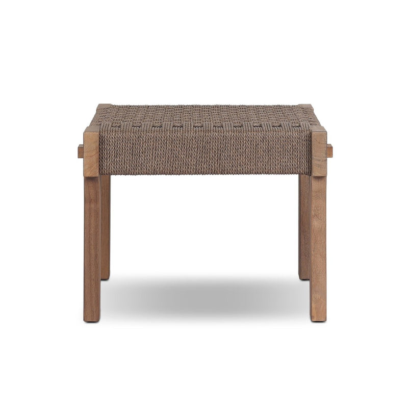 Moxie Outdoor Accent Stool - Dark Textured Woven