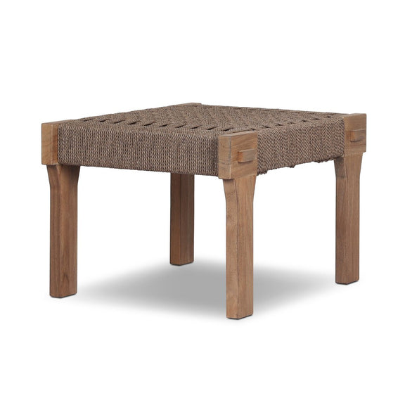 Moxie Outdoor Accent Stool - Dark Textured Woven