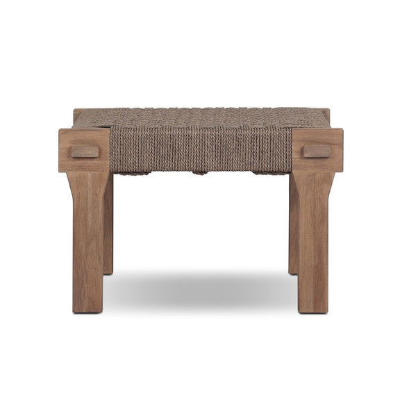 Moxie Outdoor Accent Stool - Dark Textured Woven