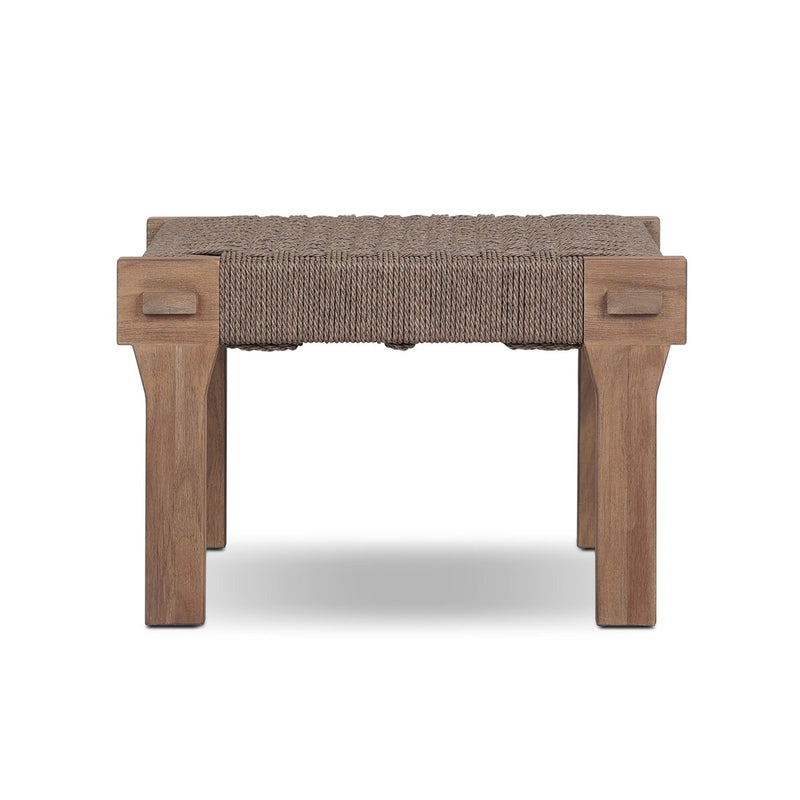 Moxie Outdoor Accent Stool - Dark Textured Woven