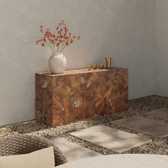 Tomlin Outdoor Console Table - Teak Root