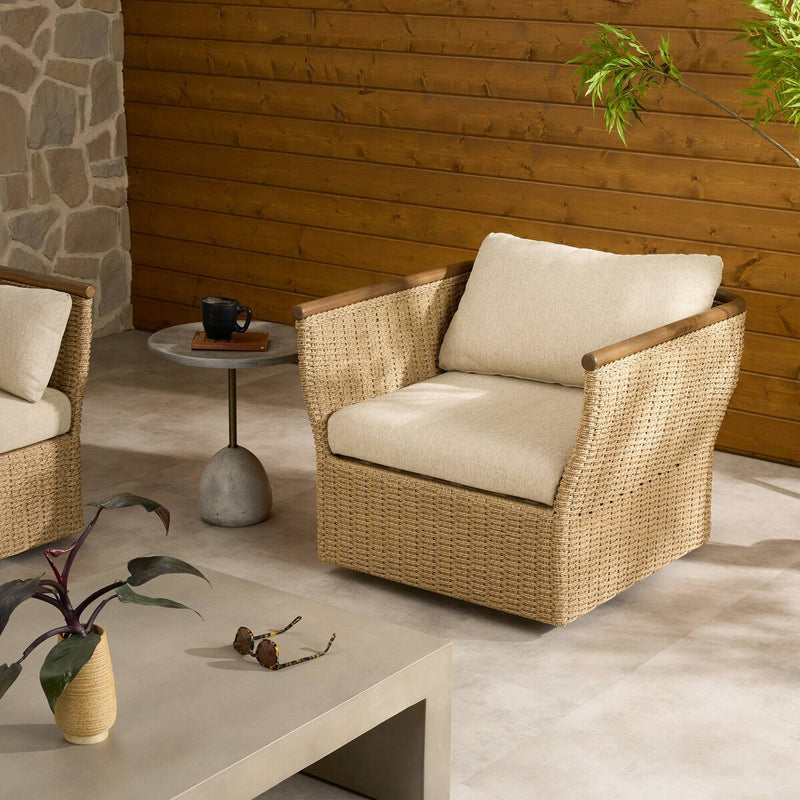 Elmira Outdoor Swivel Chair - Ellor Beige