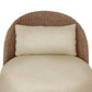Quaid Outdoor Woven Swivel Chair - Alessi Buff