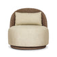 Quaid Outdoor Woven Swivel Chair - Alessi Buff