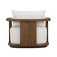 Tahana Outdoor Swivel Chair - Alessi Linen
