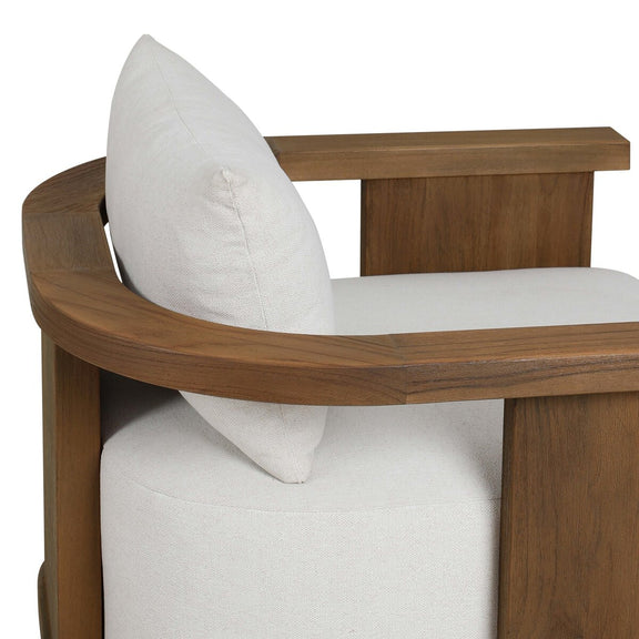 Tahana Outdoor Swivel Chair - Alessi Linen