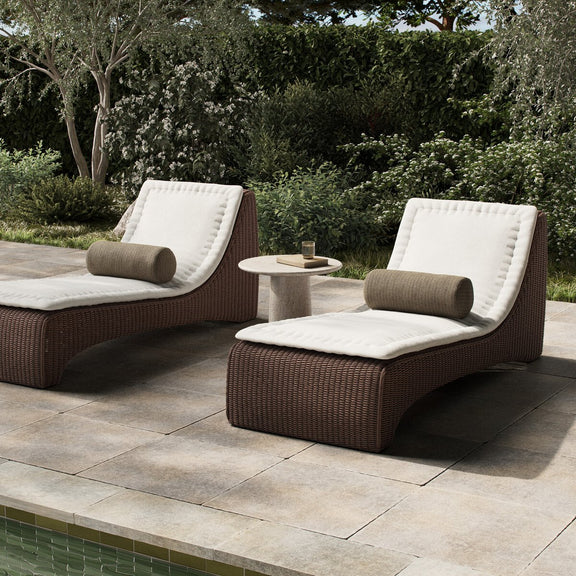 Mazu Outdoor Chaise - Tanned Weave
