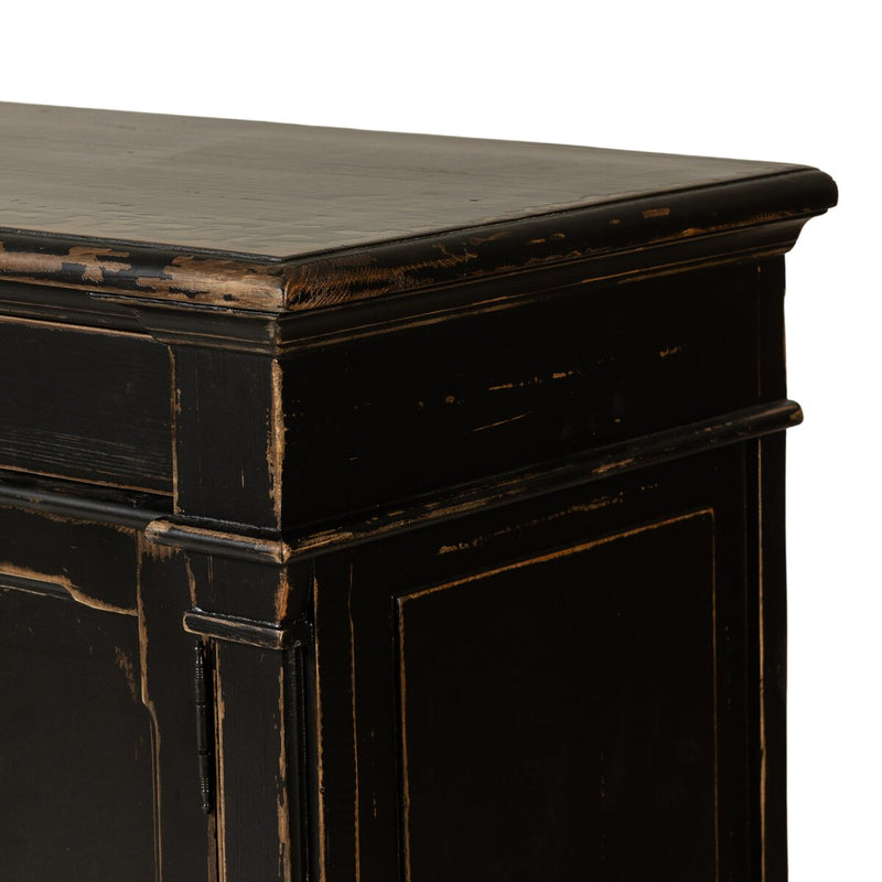 Marjorie 4 Door Sideboard - Distressed Black
