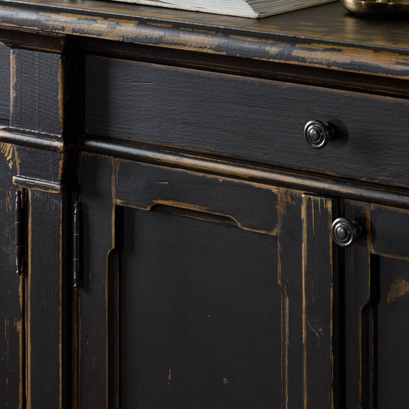 Marjorie 4 Door Sideboard - Distressed Black