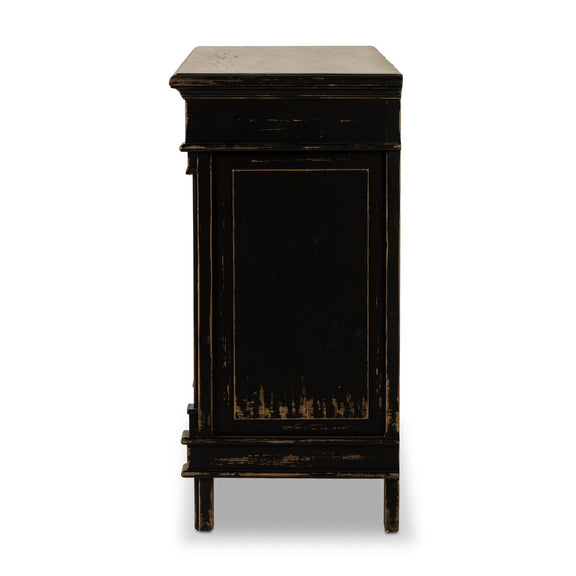 Marjorie 4 Door Sideboard - Distressed Black