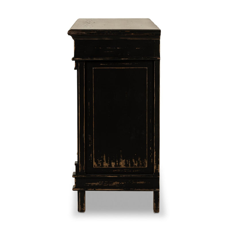 Marjorie 4 Door Sideboard - Distressed Black