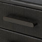 Rosenell Closed Nightstand - Black Oak Veneer