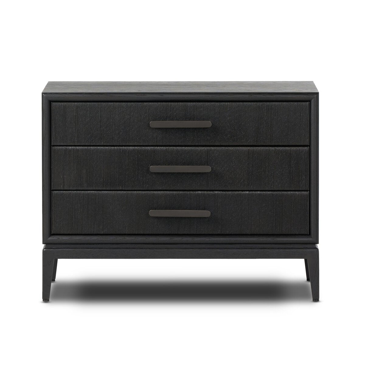 Rosenell Closed Nightstand - Black Oak Veneer