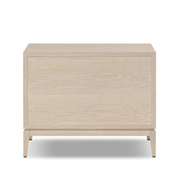 Rosenell Closed Nightstand - Natural Oak Veneer