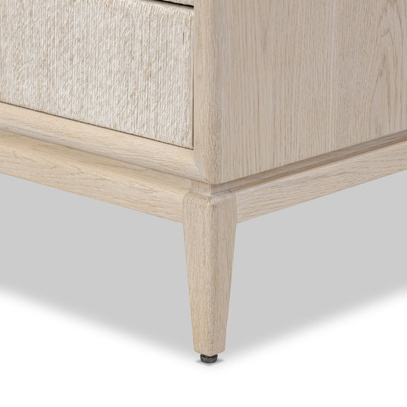 Rosenell Closed Nightstand - Natural Oak Veneer