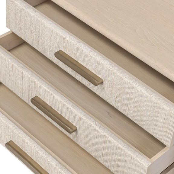 Rosenell Closed Nightstand - Natural Oak Veneer