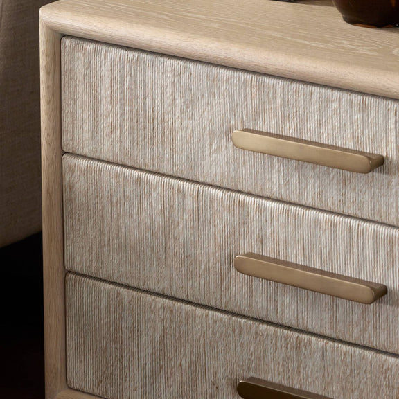 Rosenell Closed Nightstand - Natural Oak Veneer