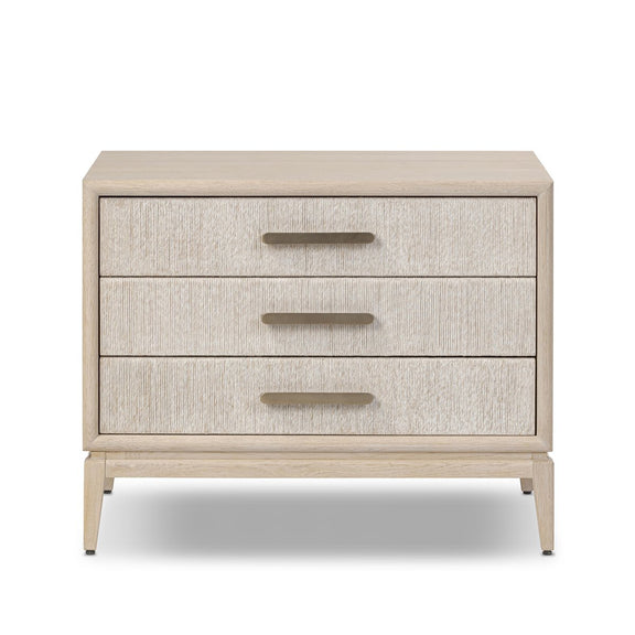 Rosenell Closed Nightstand - Natural Oak Veneer