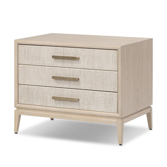 Rosenell Closed Nightstand - Natural Oak Veneer
