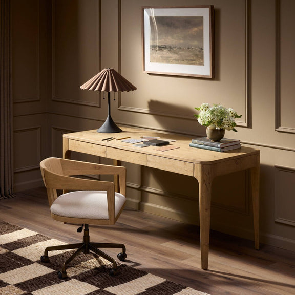 Berke Desk - Aged Smoked Oak Veneer