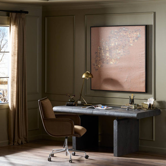 Cleo Desk - Worn Black Oak