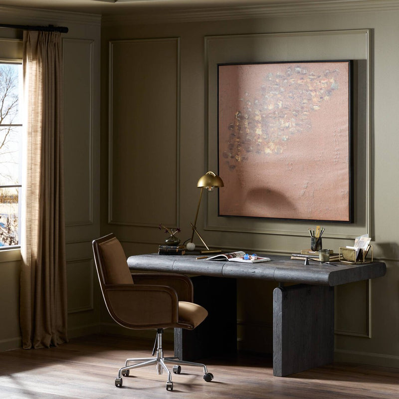 Cleo Desk - Worn Black Oak