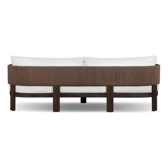 Delancy Outdoor Sofa - Stained Saddle Brown-fsc