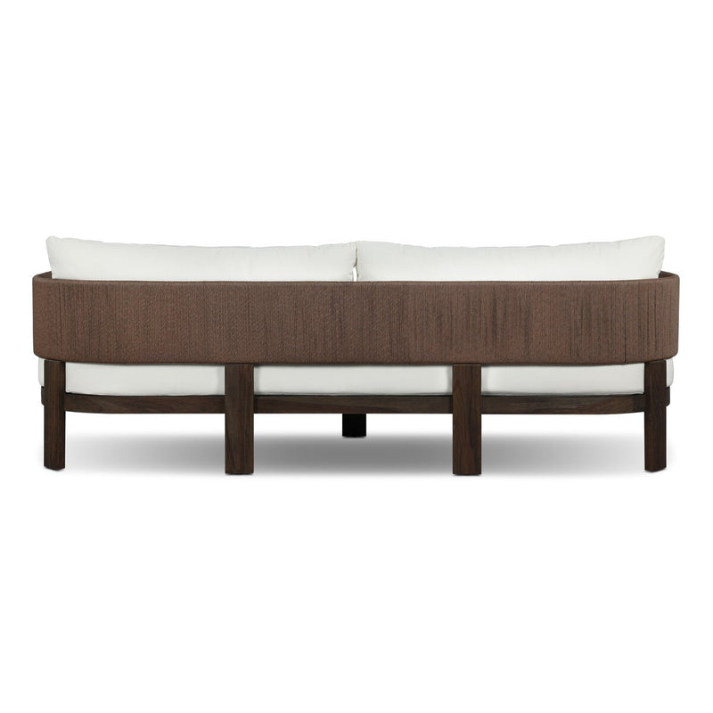 Delancy Outdoor Sofa - Stained Saddle Brown-fsc