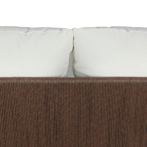 Delancy Outdoor Sofa - Stained Saddle Brown-fsc