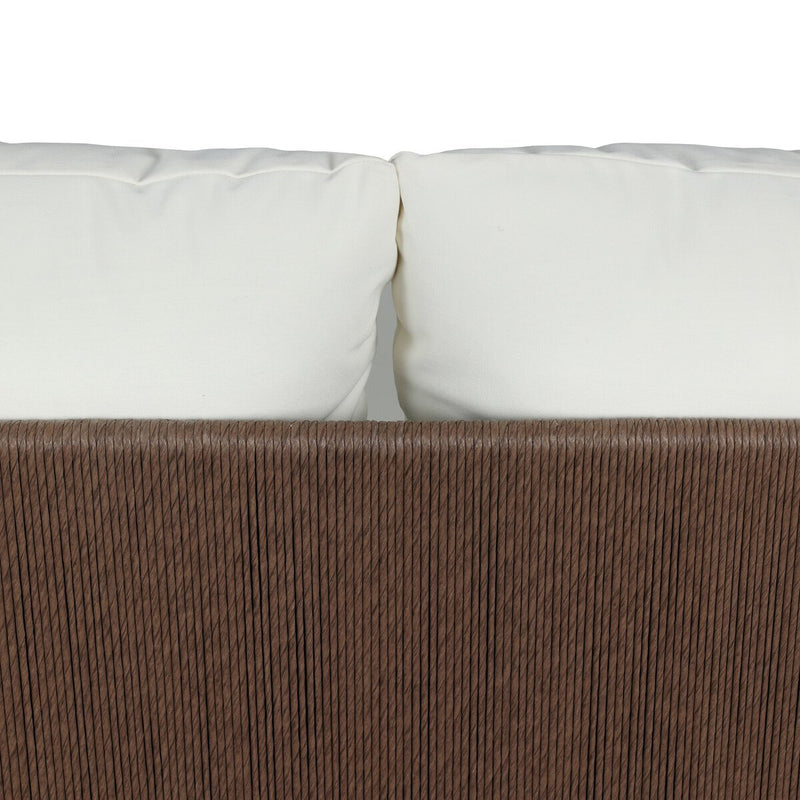 Delancy Outdoor Sofa - Stained Saddle Brown-fsc