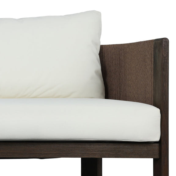 Delancy Outdoor Sofa - Stained Saddle Brown-fsc