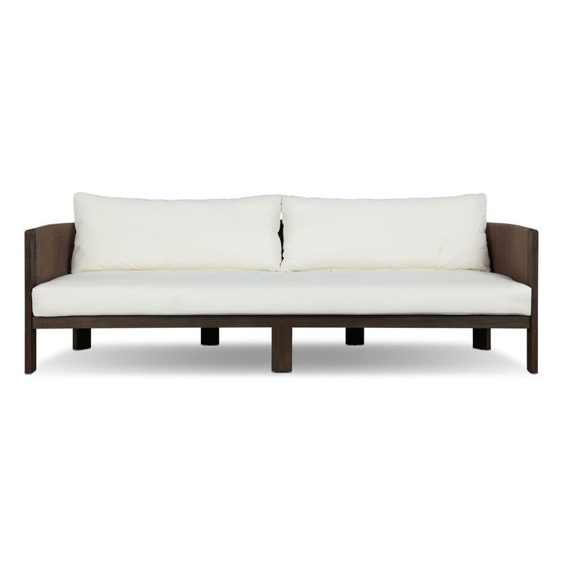 Delancy Outdoor Sofa - Stained Saddle Brown-fsc