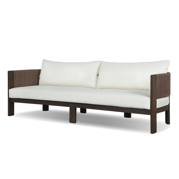 Delancy Outdoor Sofa - Stained Saddle Brown-fsc