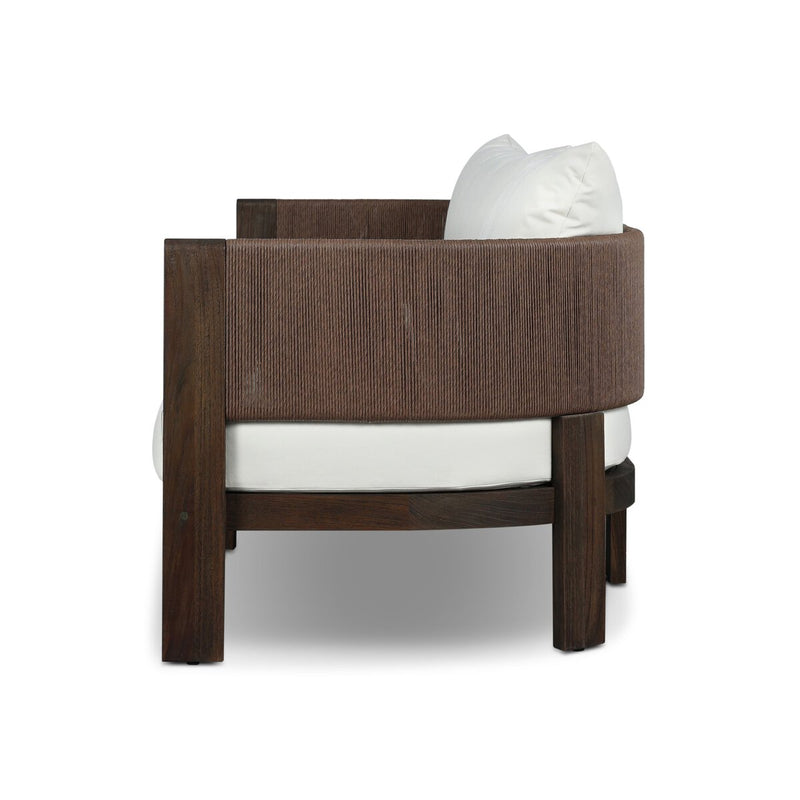 Delancy Outdoor Sofa - Stained Saddle Brown-fsc