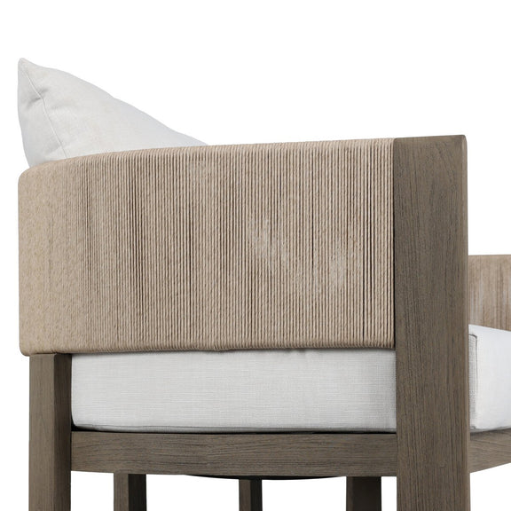 Delancy Outdoor Sofa - Stained Aged Grey-fsc
