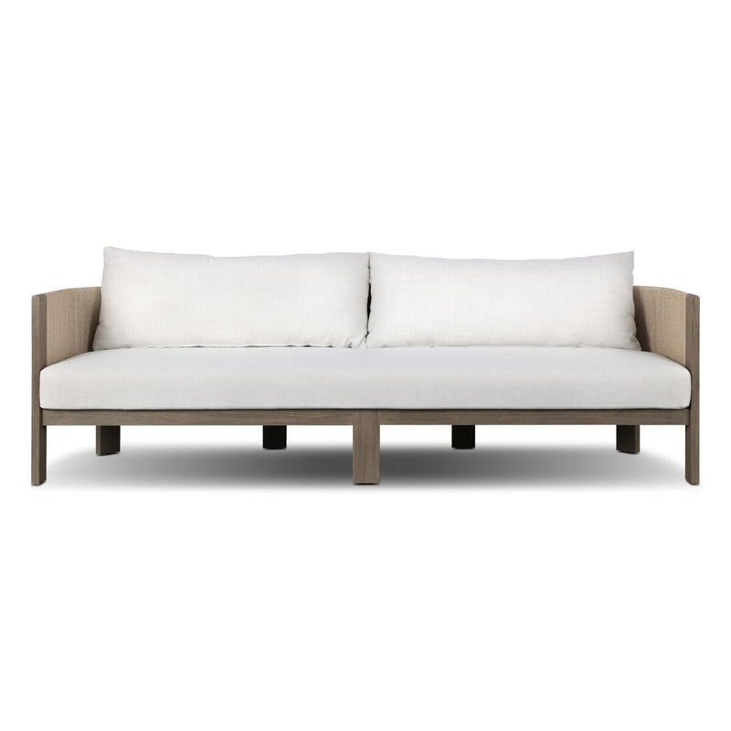 Delancy Outdoor Sofa - Stained Aged Grey-fsc