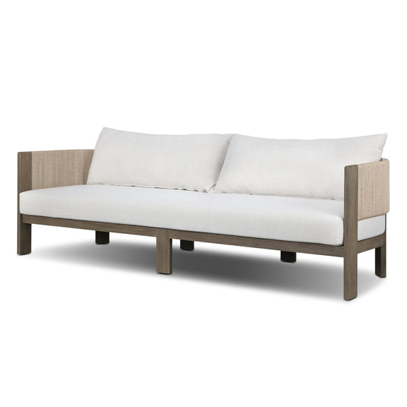 Delancy Outdoor Sofa - Stained Aged Grey-fsc