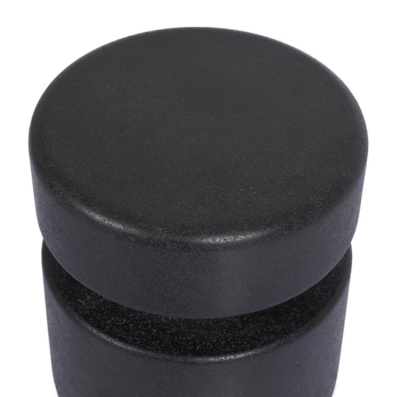 Luka End Table - Black Lavastone