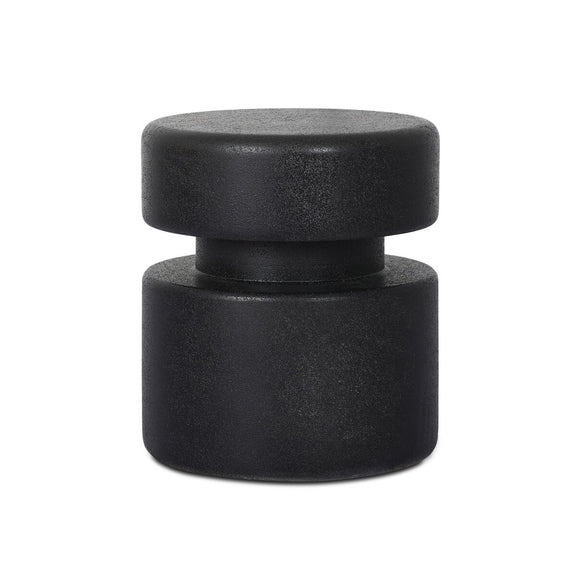Luka End Table - Black Lavastone