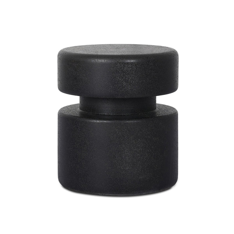 Luka End Table - Black Lavastone