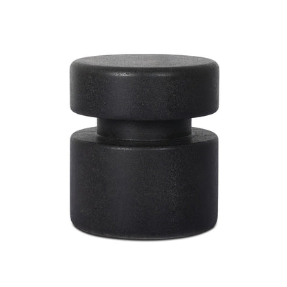 Luka End Table - Black Lavastone