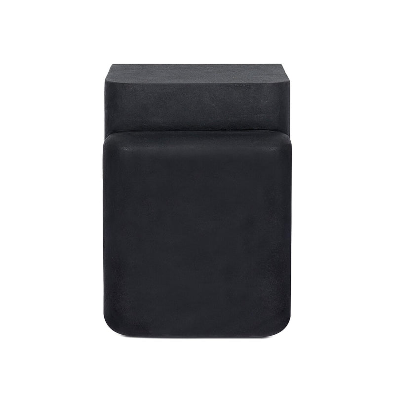 Camille End Table - Black Lavastone