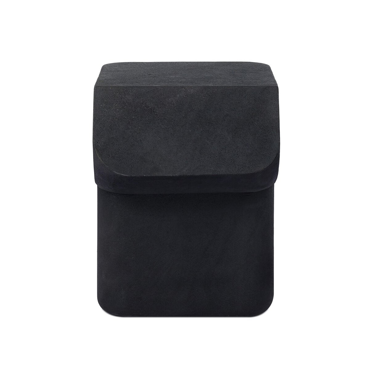 Camille End Table - Black Lavastone