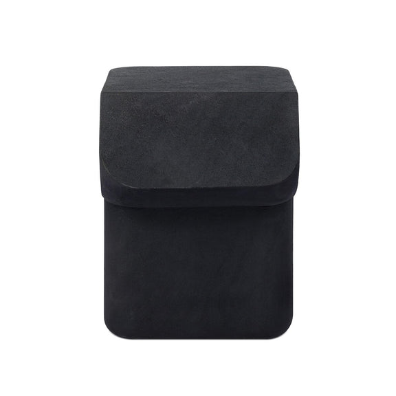 Camille End Table - Black Lavastone