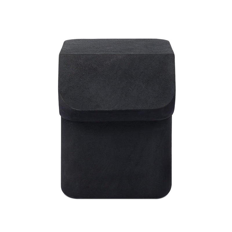 Camille End Table - Black Lavastone